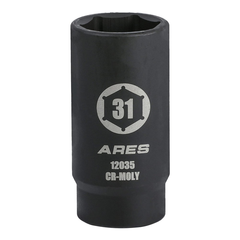 ARES 12035-31MM Axle Nut Socket - 6 Point - Extra Deep 31mm 6-Point