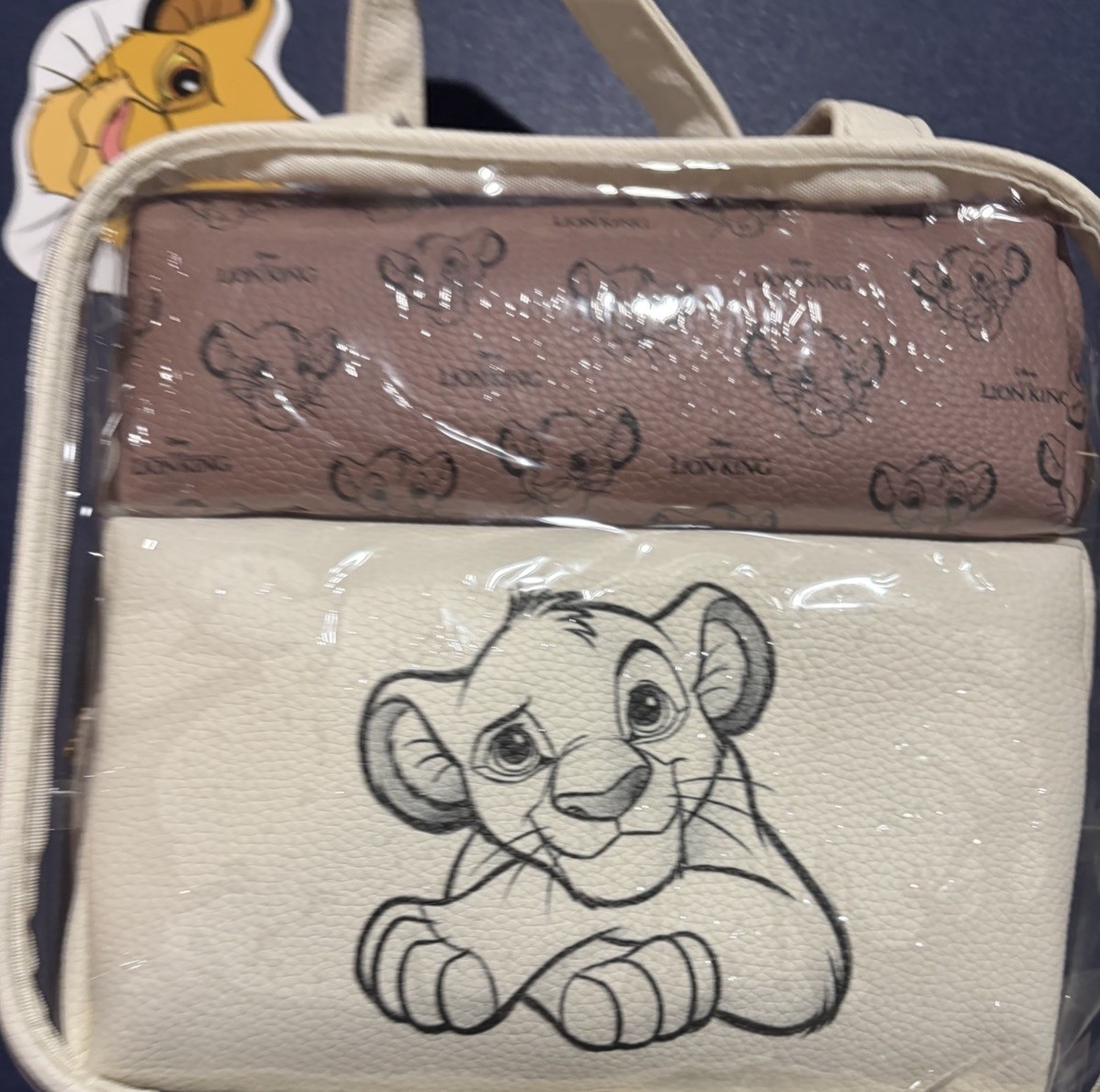 Primark Disney The Lion King Simba 3 Piece Toiletry Makeup Travel Bag Set NEW