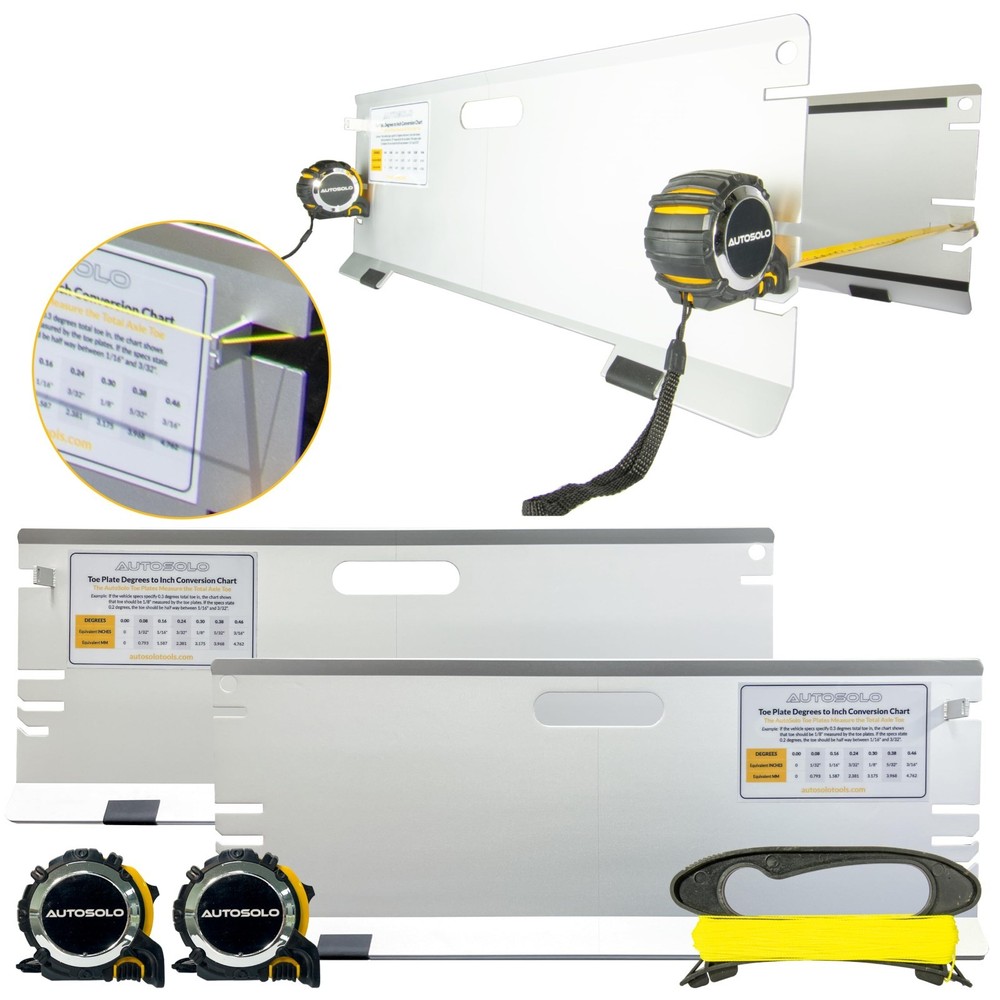 3-in-1 Wheel Alignment Tool Kit - Toe Alignment Plates for Steer Ahead & Thrust