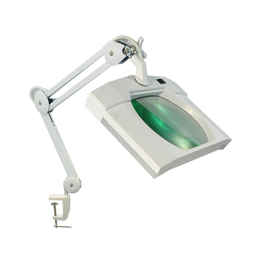 LED Magnifying Lamp with Clamp (Rectangle Head, Task Lamp, Hobby)