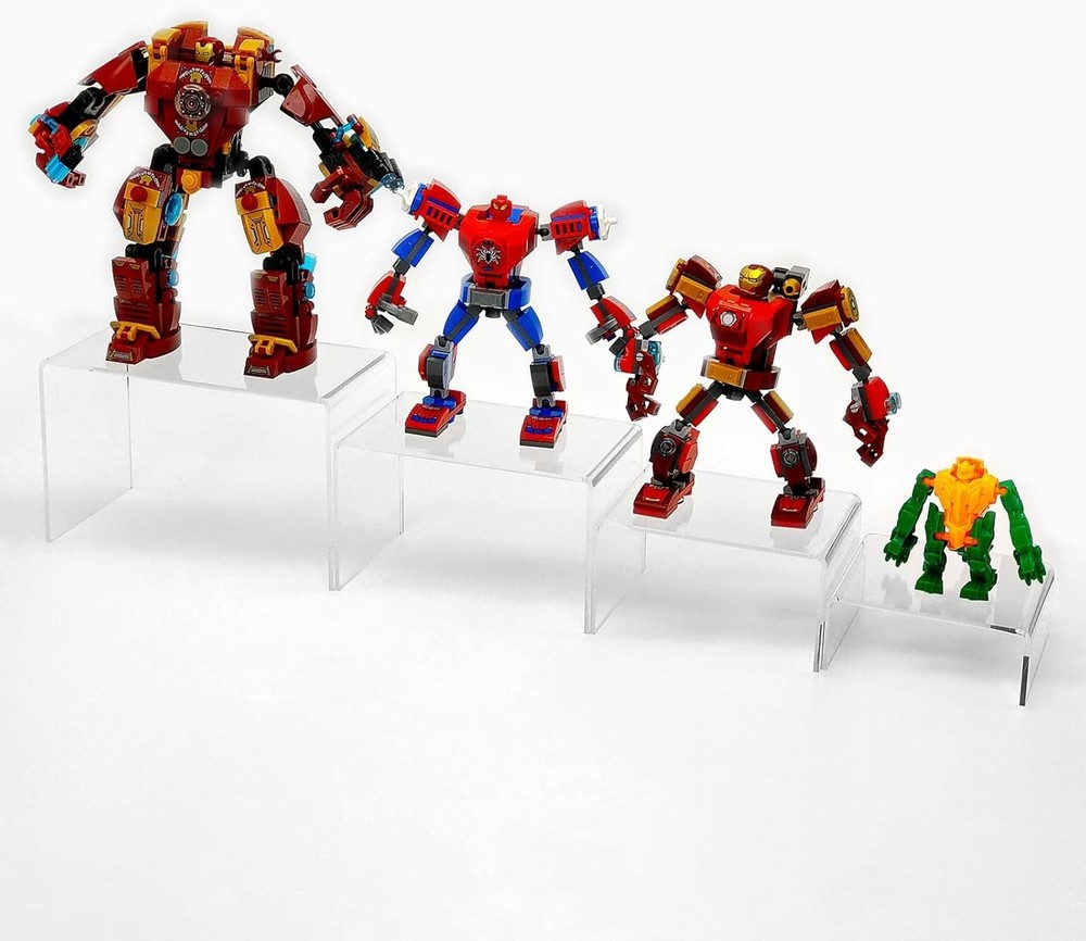 Multi-Purpose Acrylic Display Risers - 8-Pcs in Multiple Sizes for Home & Events