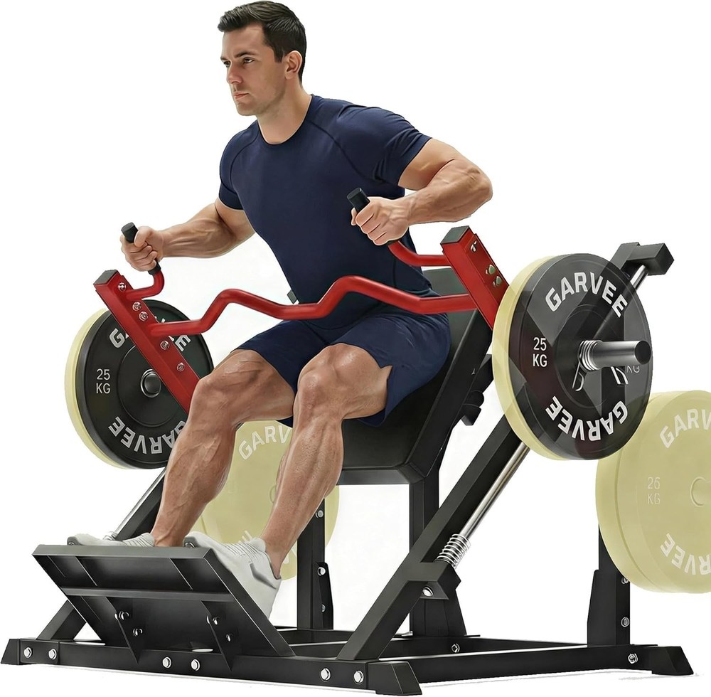 Linear Row Machine Home Gym Back Workout Machine with Plate-Loaded Smith Row💥