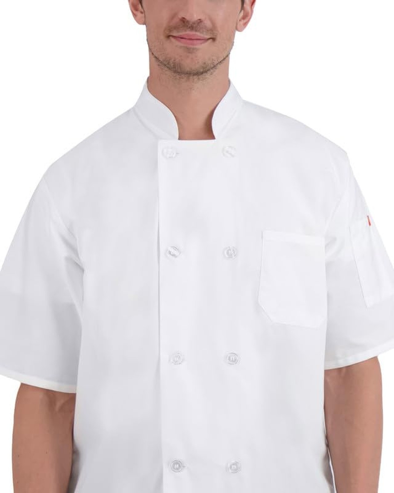 Happy Chef Men's Signature Chef Coat Medium White