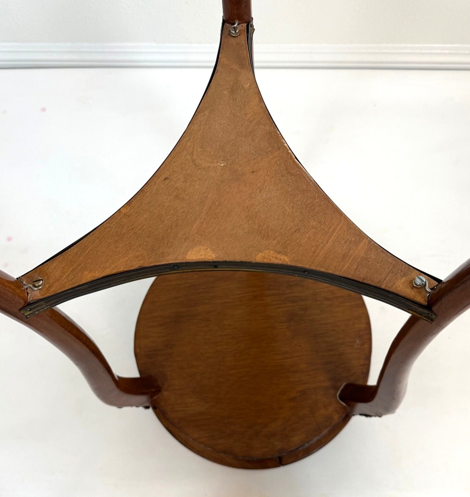 Early 20th-C Louis XV Walnut Ormolu Mounted Marble Top Side Table