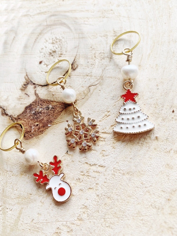 Christmas Stitch Markers For Knitting
