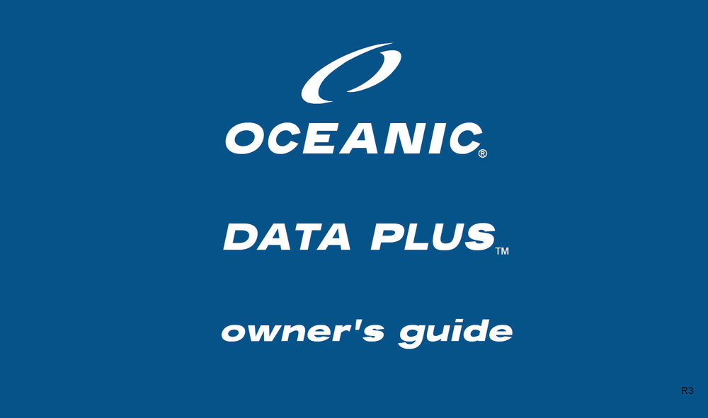 Oceanic Data Plus Scuba Dive Computer Manual Printed Ocean Glow DataPlus 95 Page