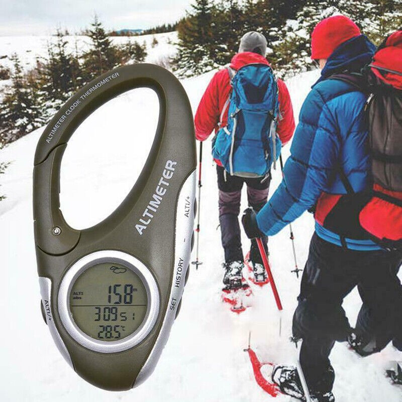 8 In 1 Multi-Function Digital Altimeter Barometer Climbing Outdoor Thermometer