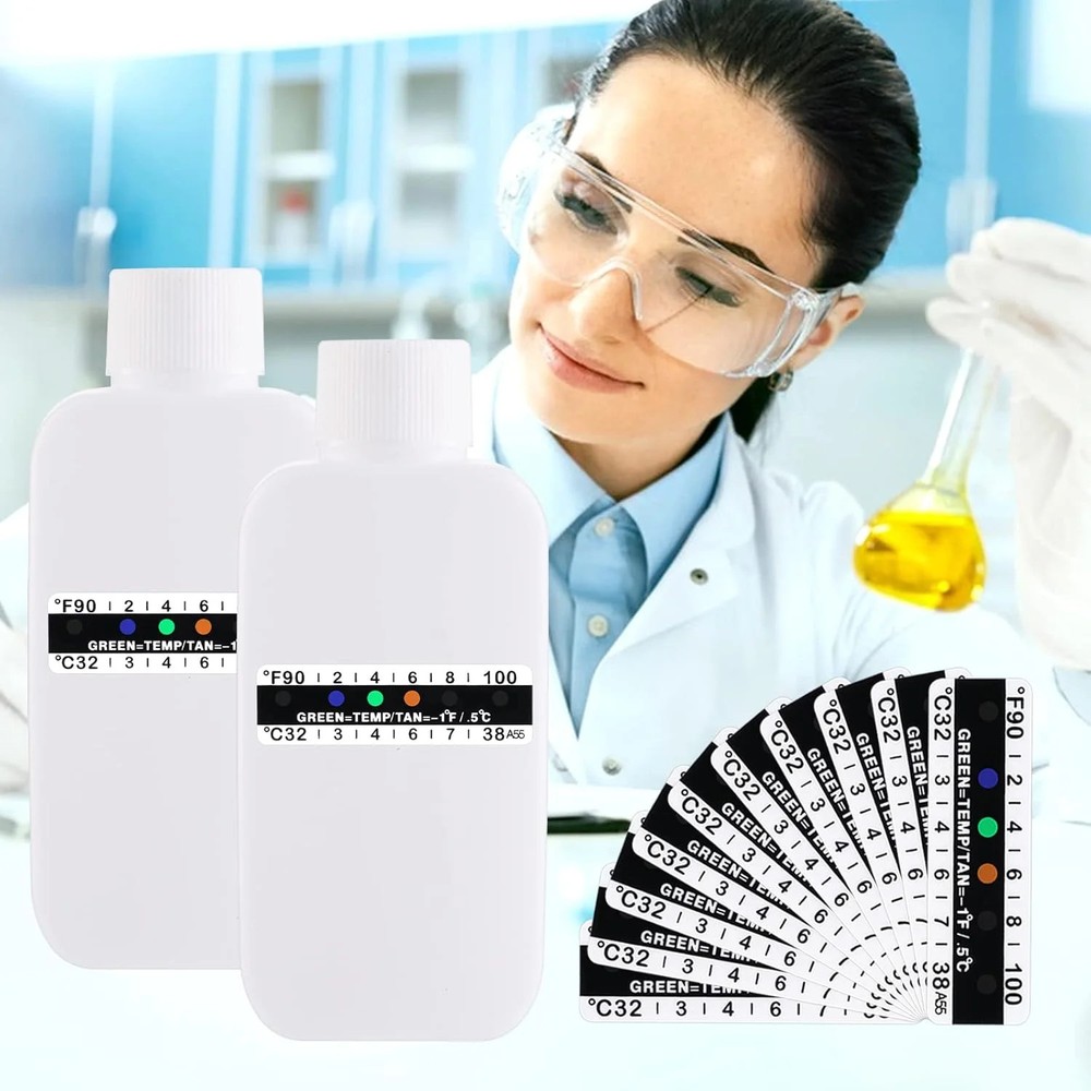 12 Pcs Urine Test Complete Kit, Include 2 Urine Test Bottles 10 Temperature Test