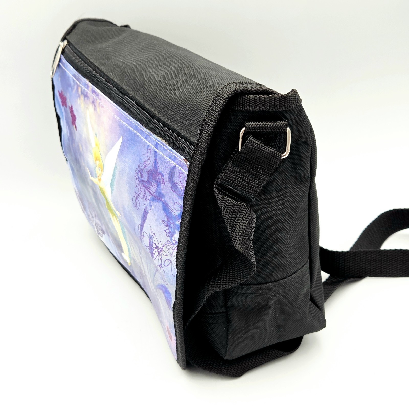 2005 Disney Tinker Bell Small Glitter 11" x 7" Messenger Tablet Bag Purse Tote