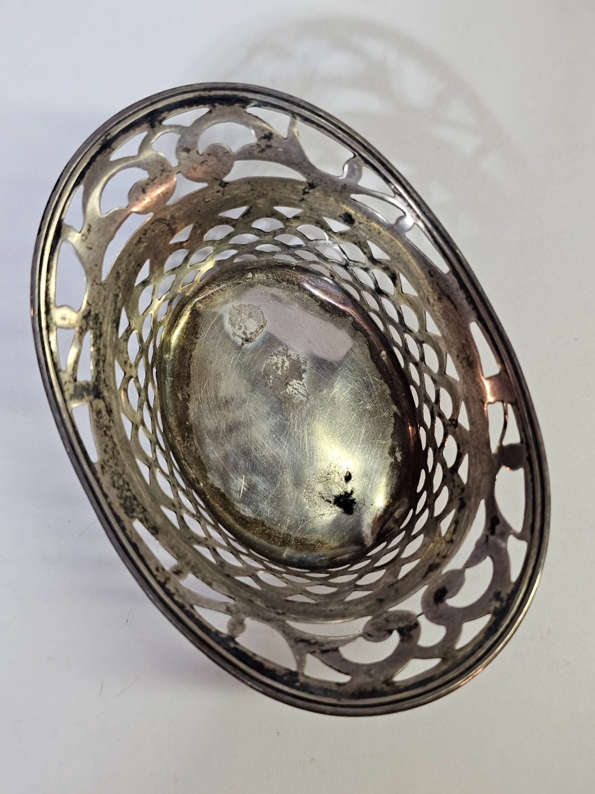 vtg Sterling Silver Wedster Mini Nut Bowl /Basket/ Pin Cushion 13g- B5-READ