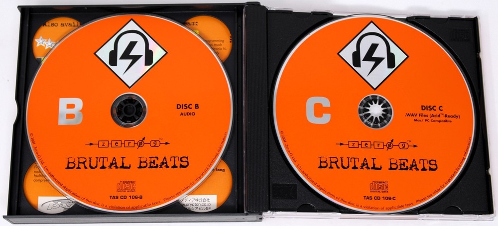 Zero-G Brutal Beats Sample Library/Sound Library/Sampling Triple CD 2001