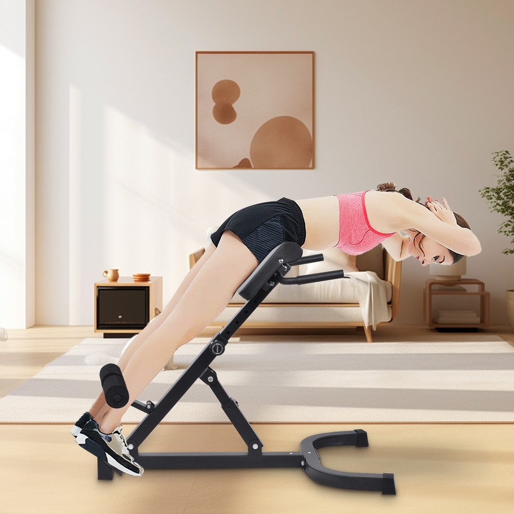 Foldable Back Extension Machine, Roman Chair, Adjustable Back Extension Machine