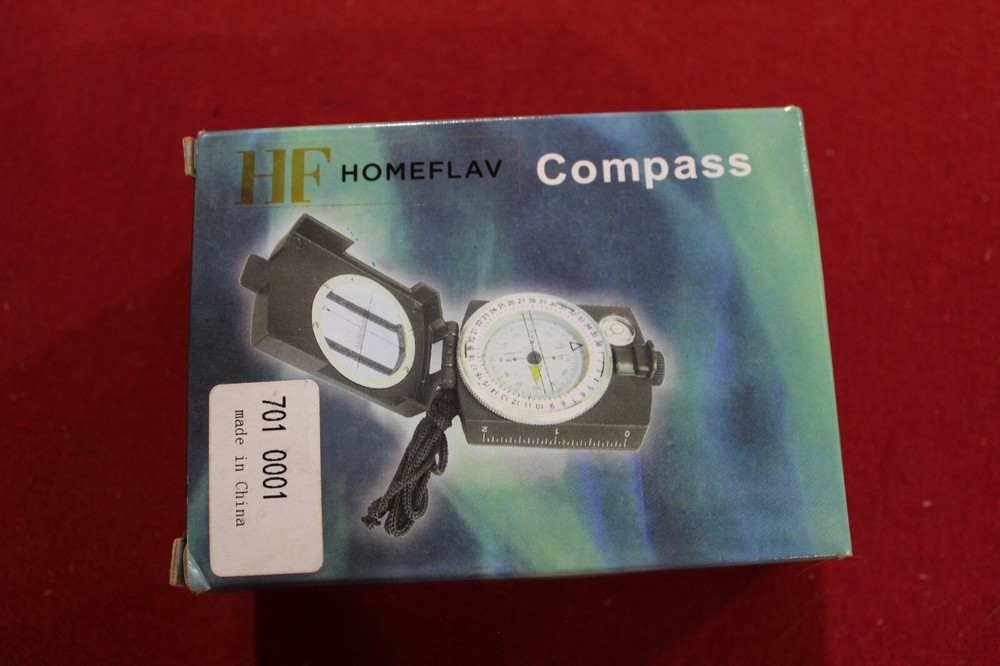 BACKPACK SURVIVAL LENSATIC COMPASS BUBBLE LEVEL360 SCALE MILITARY POUCH