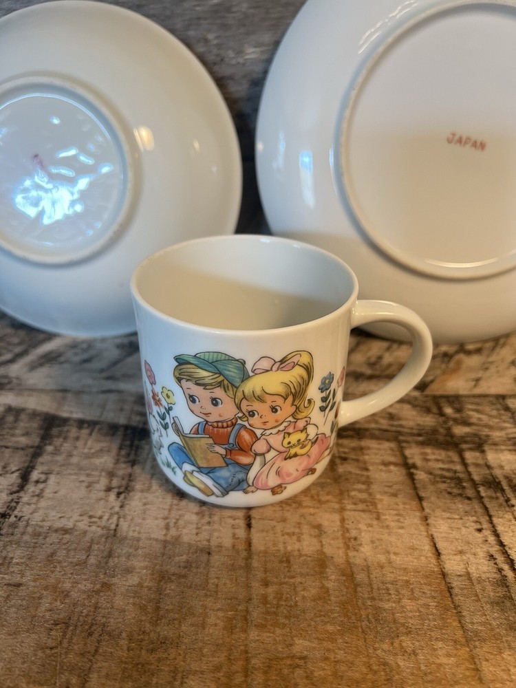 Three Piece Juvenile Set Porcelain Ware Kitchen Decor