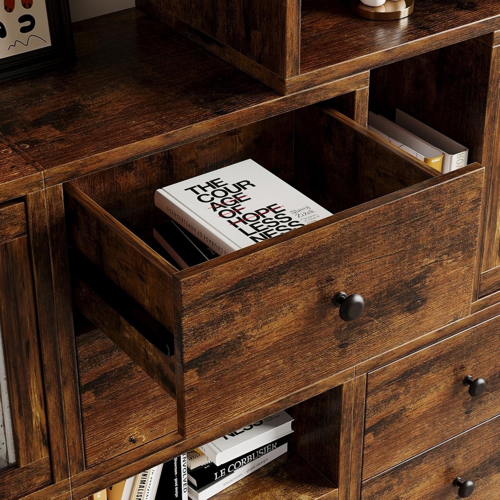 Magic Stackable Cube Storage Organizer with Drawer Modular Cubby Shelf for Home