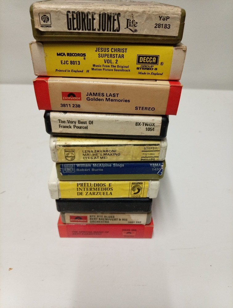 8 track tapes joblot Untested