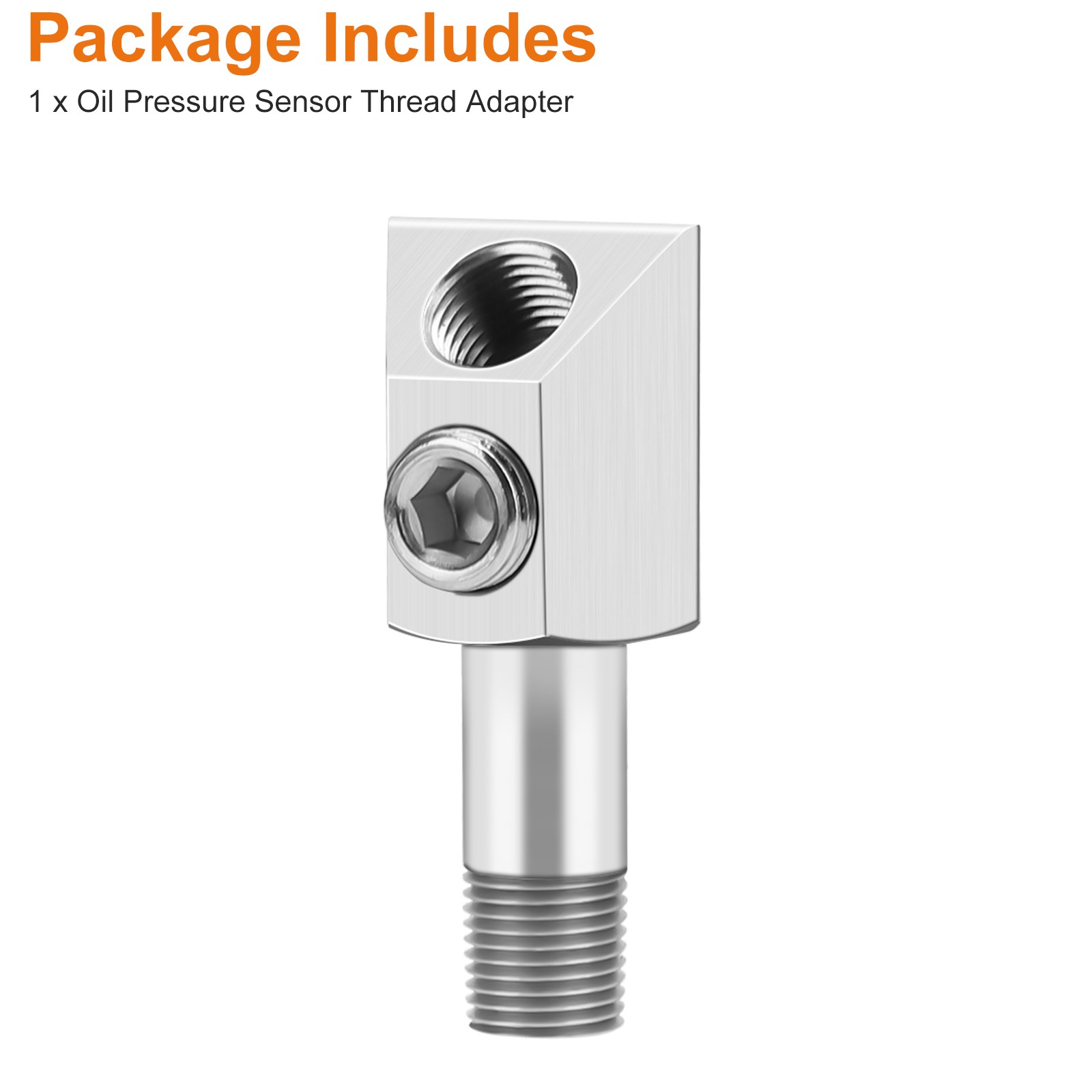 1/8" NPT Oil Pressure Sensor Tee port Thread Adapter for GM/Chevy 305/350 Engine