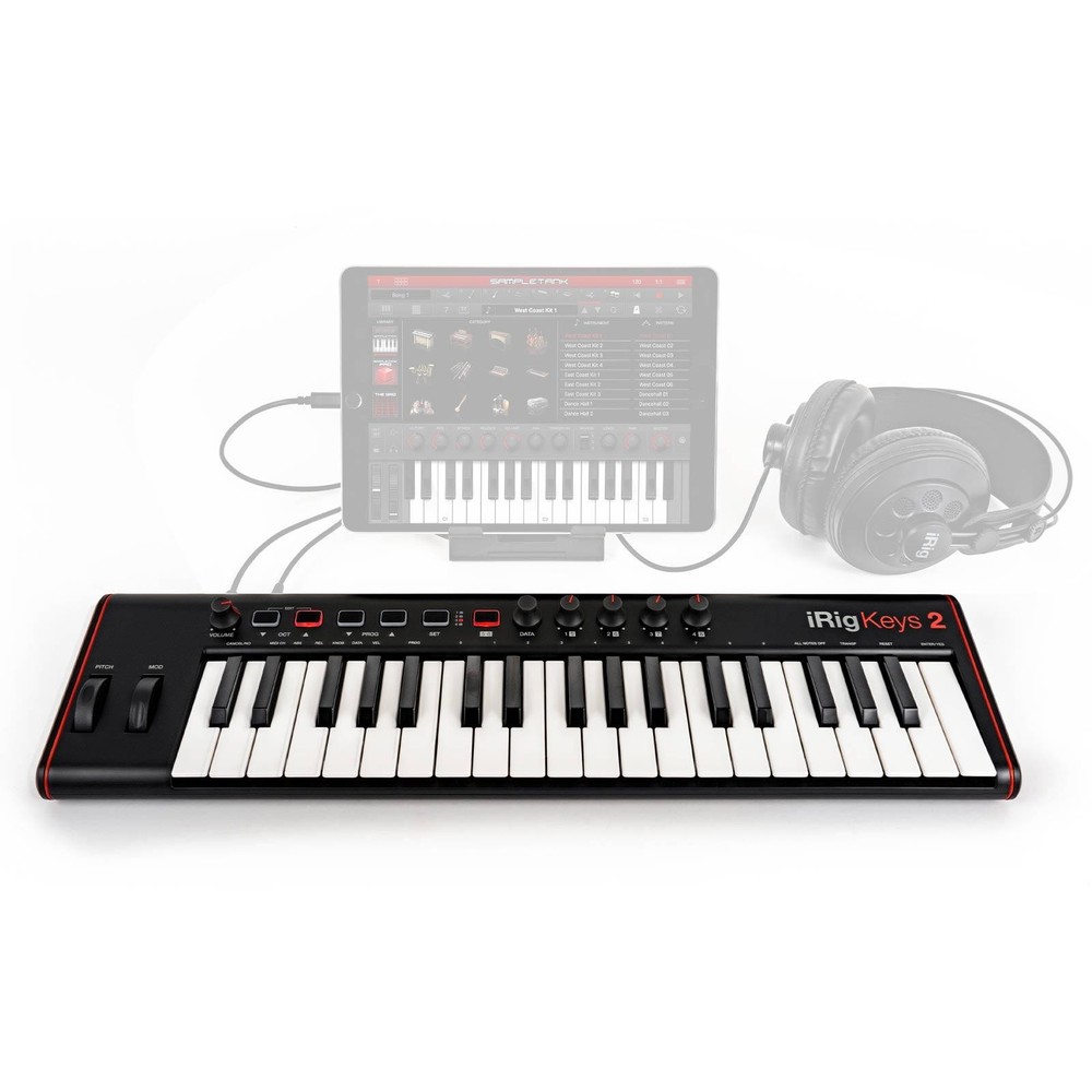 IK Multimedia iRig Keys 2 Compact 37-Key MIDI Keyboard Controller