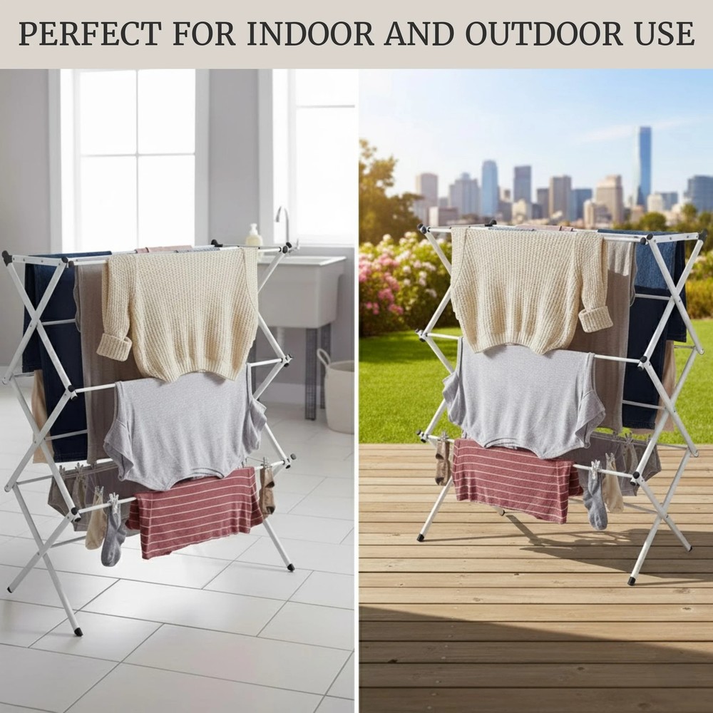Lavish Home Foldable Clothes Drying Rack - Laundry Drying Rack Collapsible