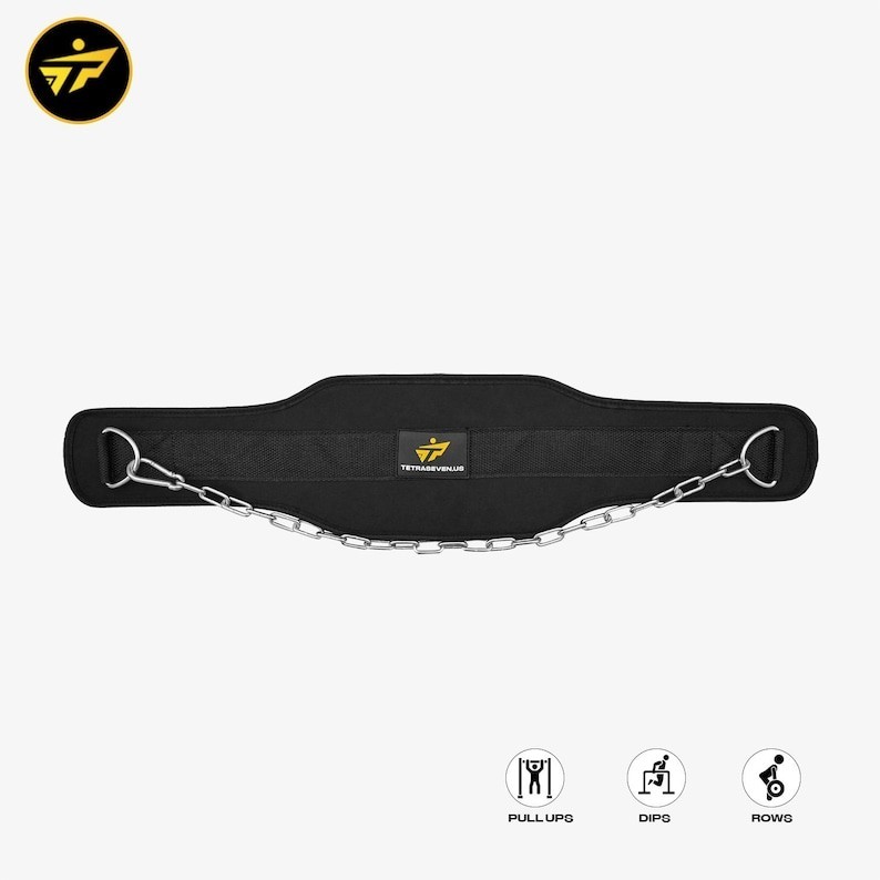 Weightlifting Dip Belt with Steel Chain – For Dips , Pull-Ups