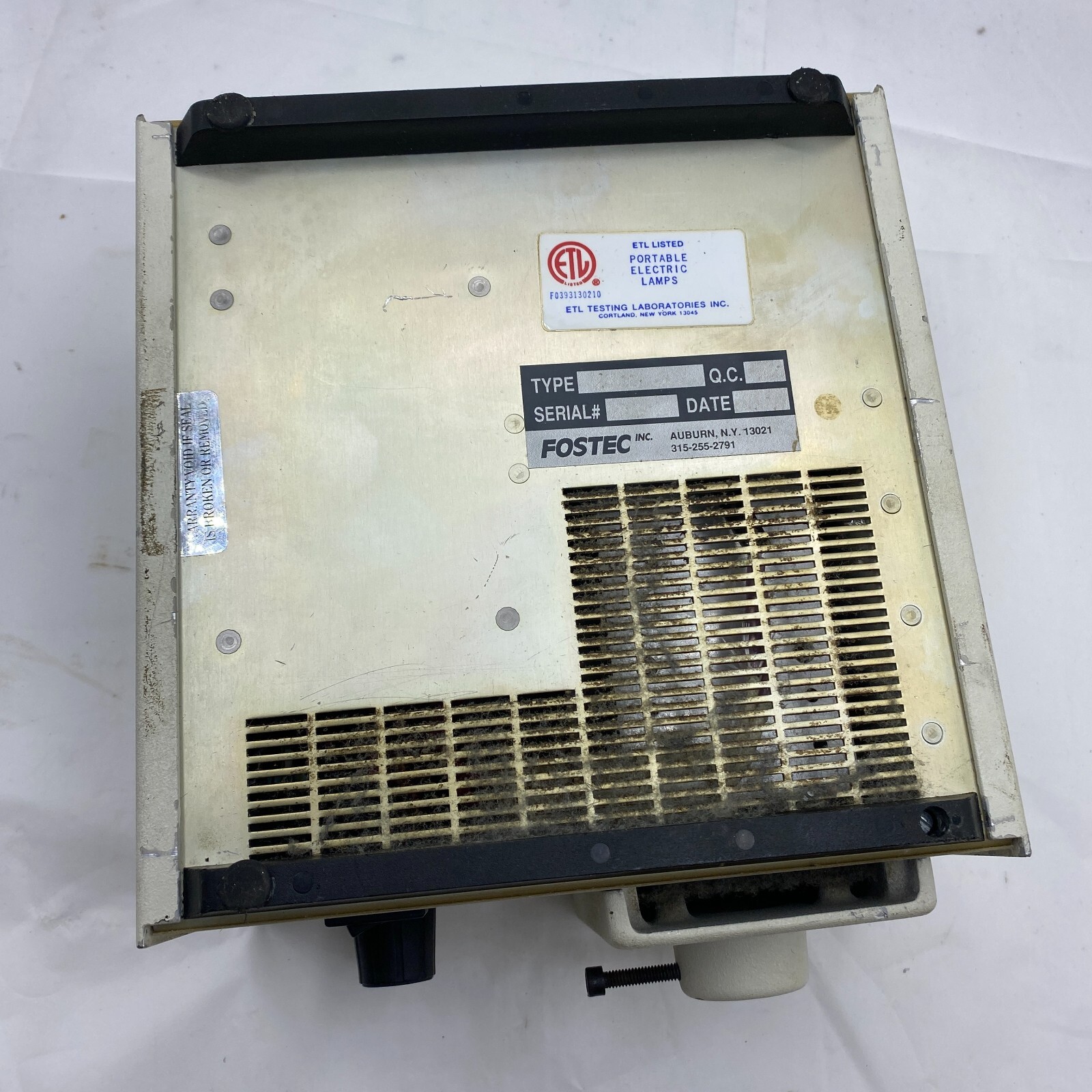 FOSTEC 8375 Fiber Optic Light Source Illuminator Lamp 150W 115V/120V 60HZ 3A 🎯