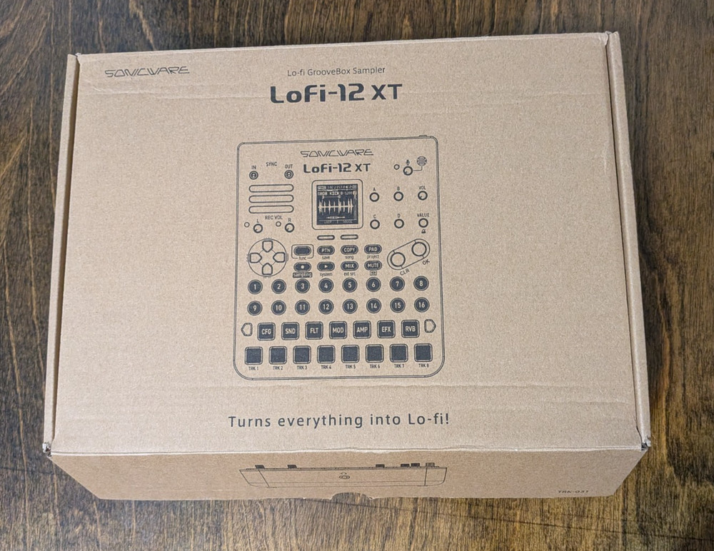 Lofi-12XT Retro 12-bit Sampler - original box, PSU, SD card, side panel holder