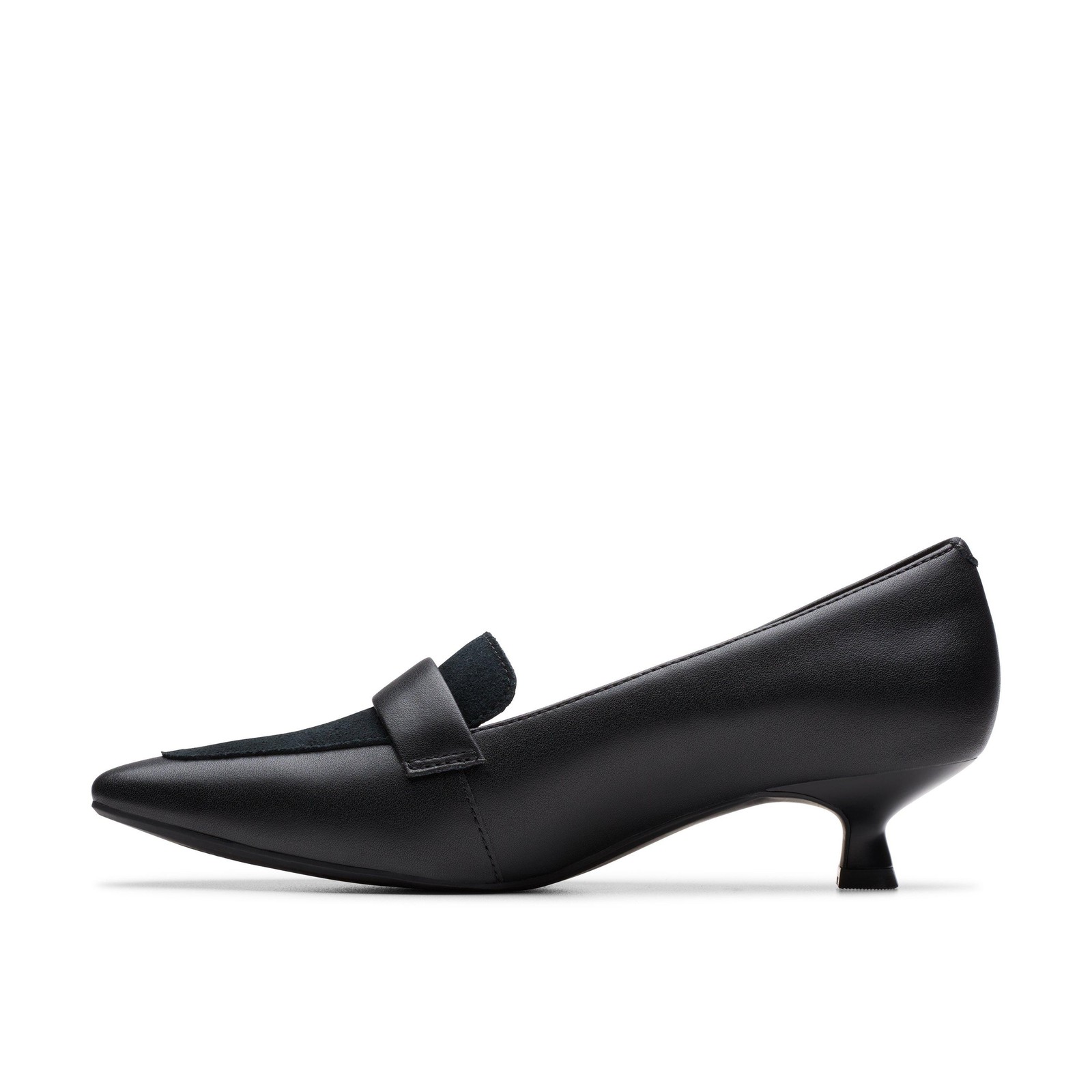 Clarks Womens Scarlyt Mabel Black Leather Dress Shoes