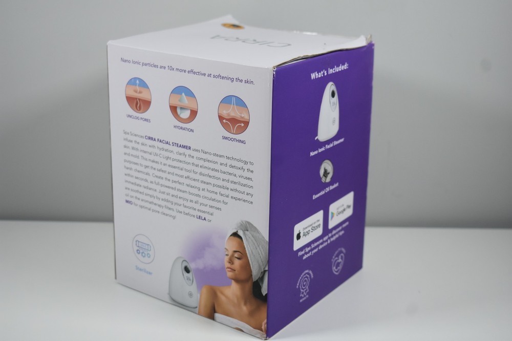 Spa Sciences CIRRA Nano Ionic Vanity Facial Steamer with Aromatherapy Diffuser