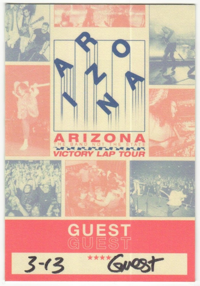 2025 ARIZONA Concert Backstage Pass Guest Boston MA