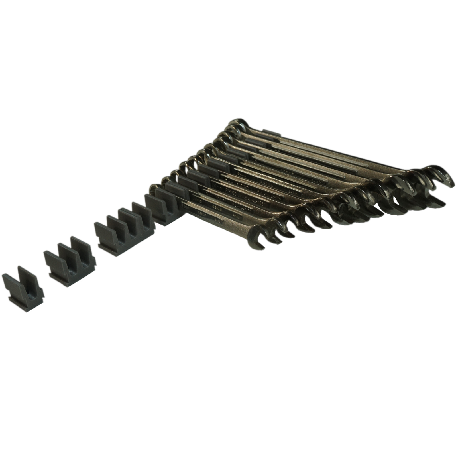 Modular Wrench Organizer | Compact Tool Storage | Slots hold 18 Tools SAE or mm