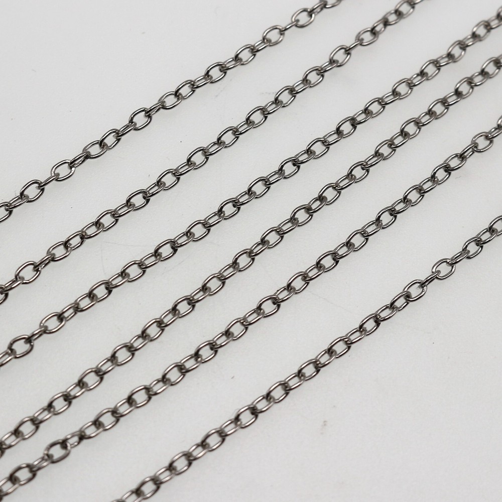 10 Meters Dull Silver Tone Delicated Links-Opened Cable Chains 3X2mm