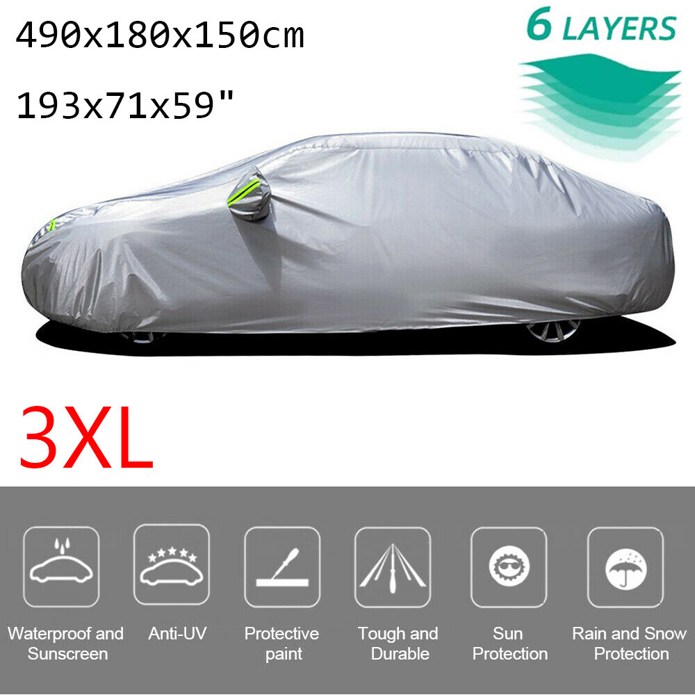 For E46 E90 E91 E92 E93 Car Cover Waterproof 6Layers Rain Protection Dust Proof