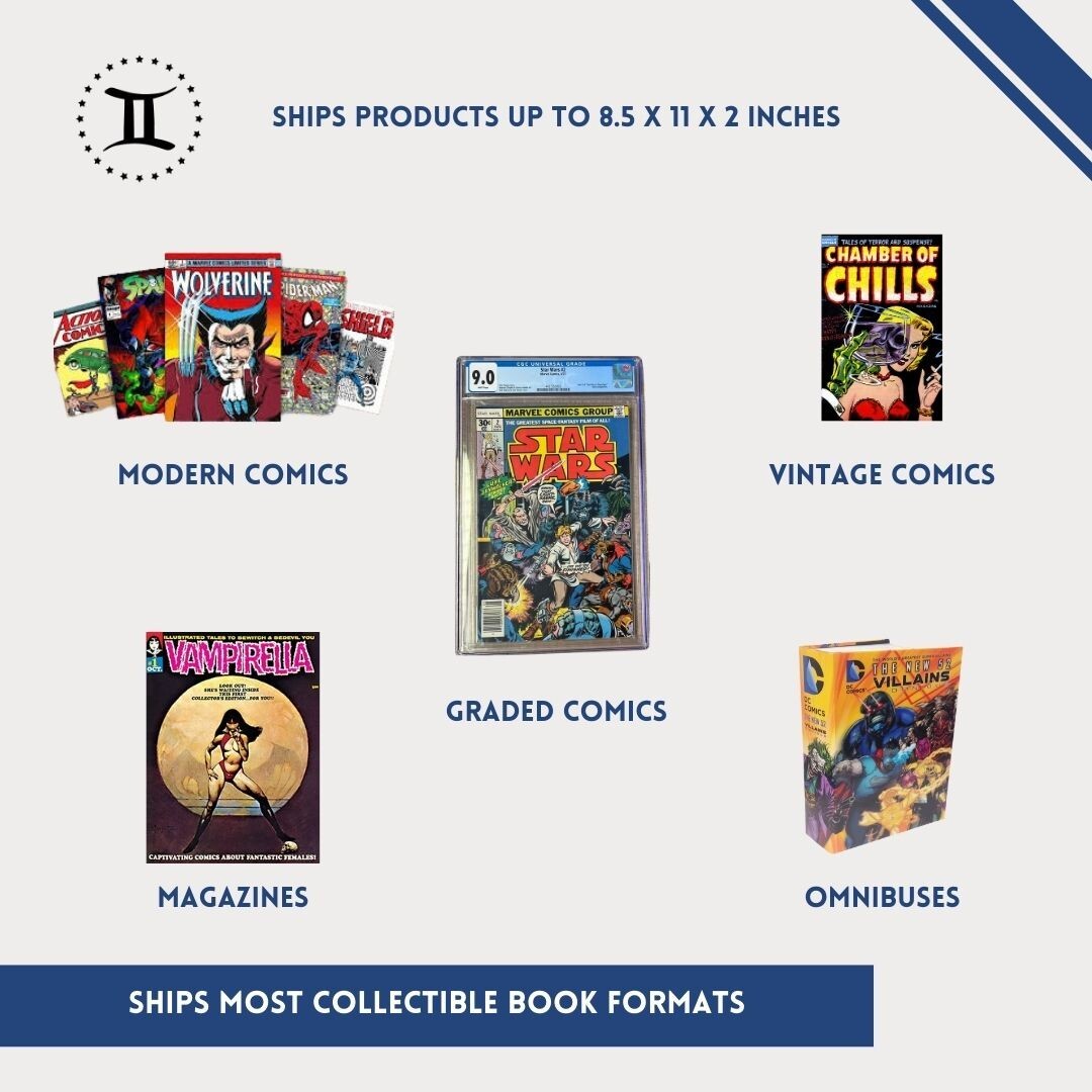 GEMINI Poly Comic Mailers (Ships graded comics, toploaders, books, and more)