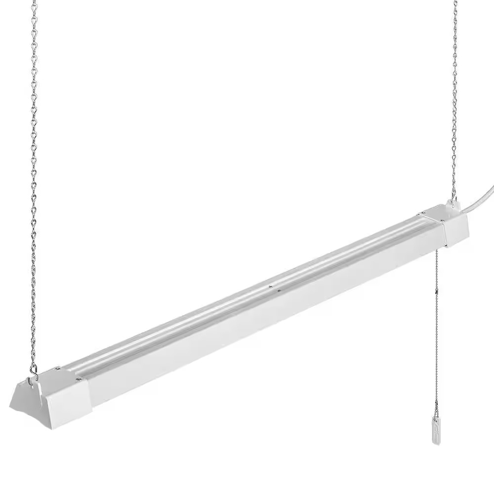 3 Ft. Plug-In LED Shop Light with Pull Chain 3000 Lumens Garage Light Workshop B