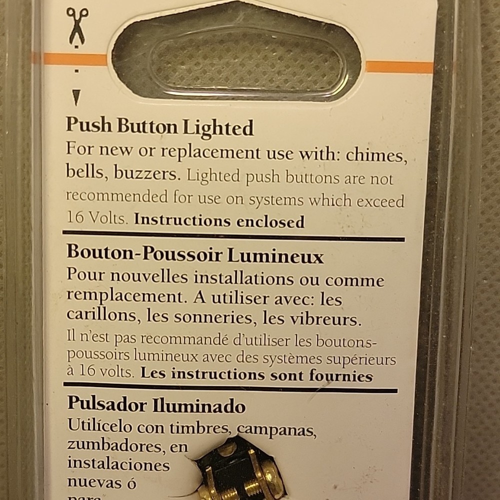 Trine Push Button 455G White Wired From 1994