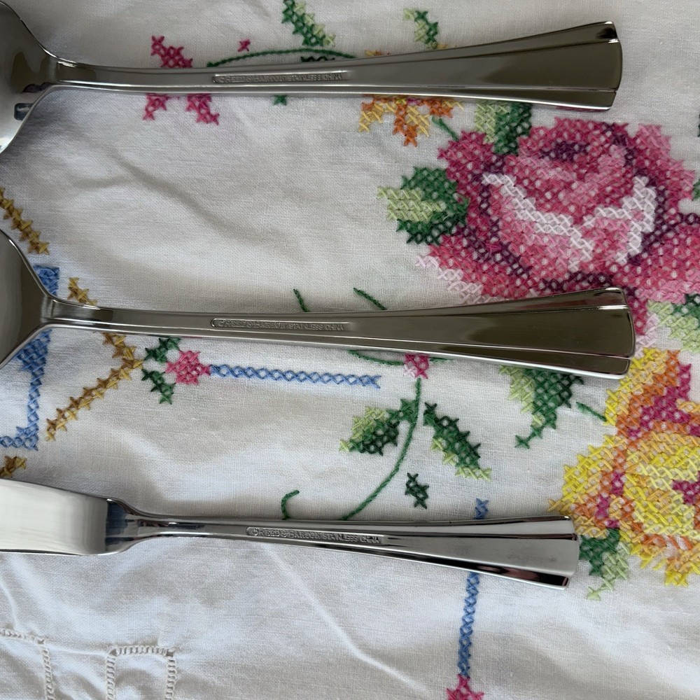 Reed & Barton BOULEVARD Stainless 5pc Hostess Serving Set - Ridges Glossy