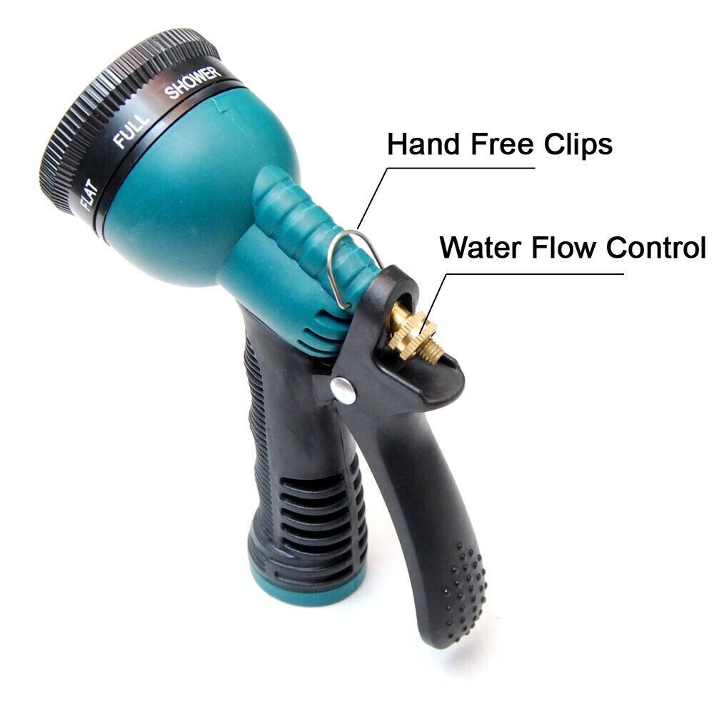 Garden Hose Nozzle Spray Nozzle Heavy Duty High Pressure Leak Proof 8-Pattern US