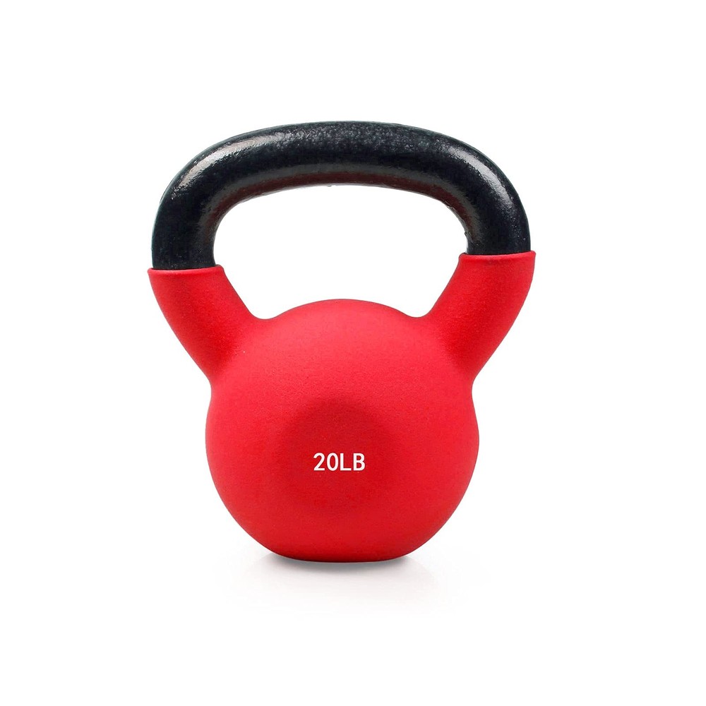 Neoprene Coated Kettlebell Weight Set, Solid Cast Iron