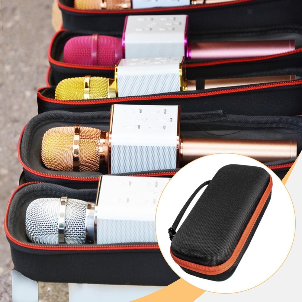 Cordless Microphone Organizer Carry Case Fit 2 Mic Capacity for Receiver,