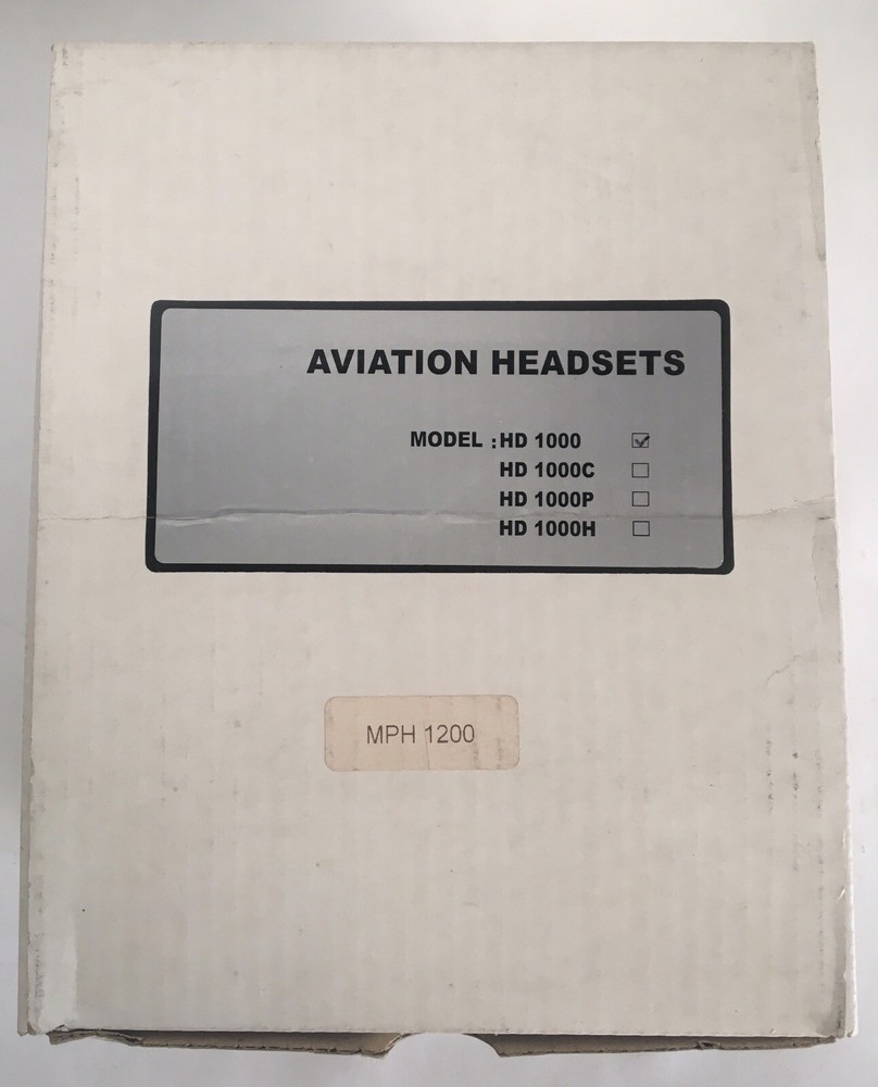Aviation Headset Model HD 1000 with Microphone MPH 1200
