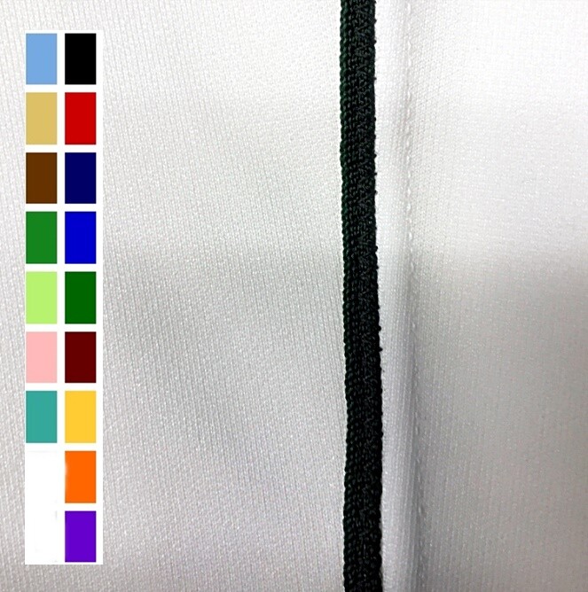 Baseball Pant Trim Piping For Sewing on the Side of Baseball Pants. Choose Color