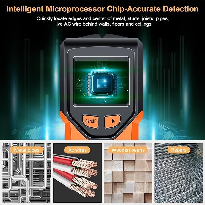Stud Finder Wall Scanner - 5 in 1 Stud Detector with Intelligent Microprocess