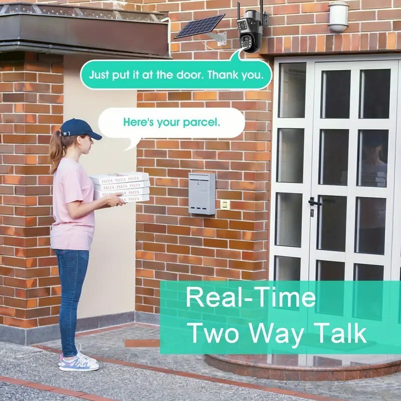 4MP Solar Battery Powered Wireless Security Camera System Outdoor Home Wifi