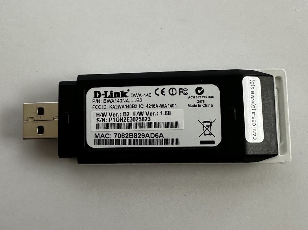 D-link DWA-140 Wireless USB Adapter with Dock Wifi Range Booster