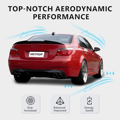 ABS Rear Spoiler Wings Compatible B: Glossy (Common) Style for E60 2004-2010