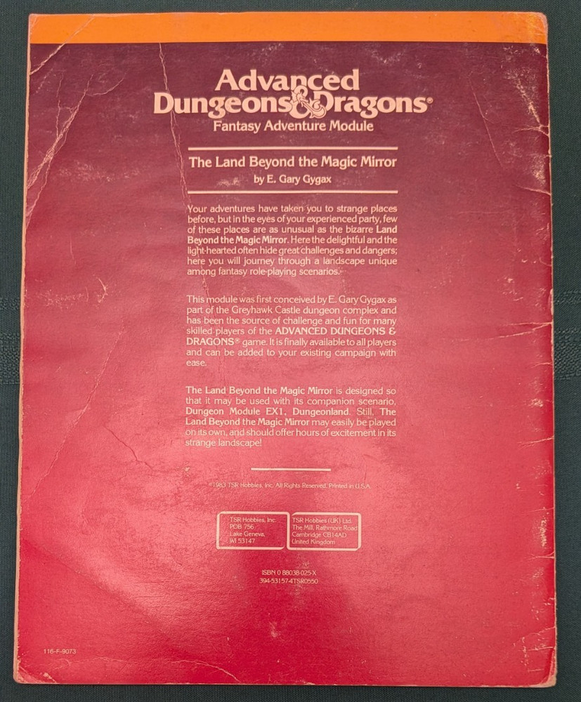1983 TSR AD&D Module EX2 The Land Beyond the Magic Mirror