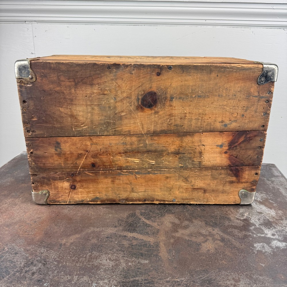 Vtg HERCULES POWDER Wooden Hercomite / Dynamite Crate Explosives EMPTY