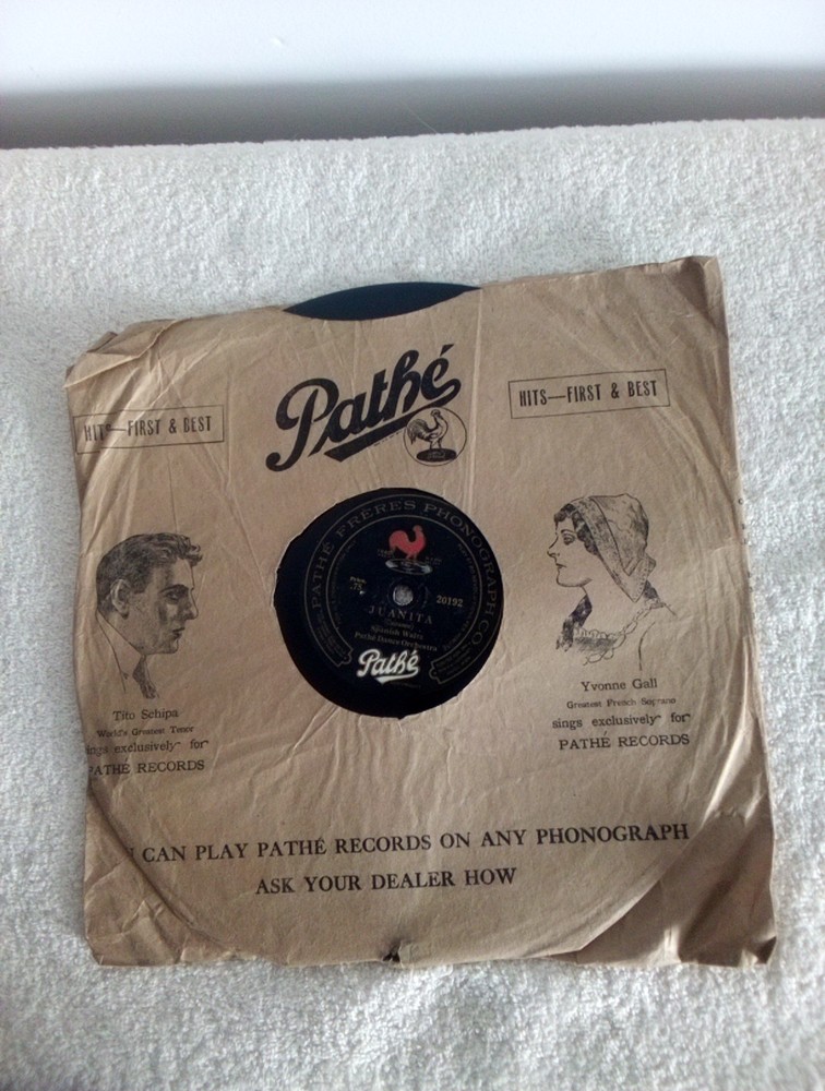 Antique Pathe Phonograph Spanish Record