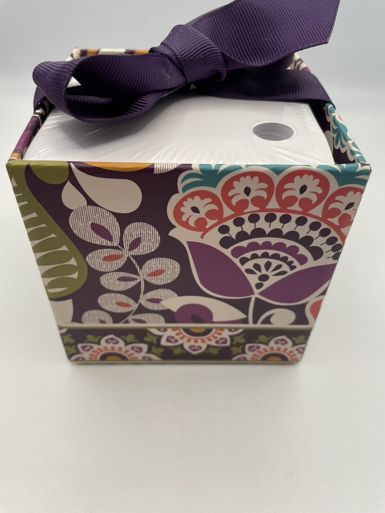 Vera Bradley Take Note Cube “Plum Crazy” Loose Notes Paper Cube
