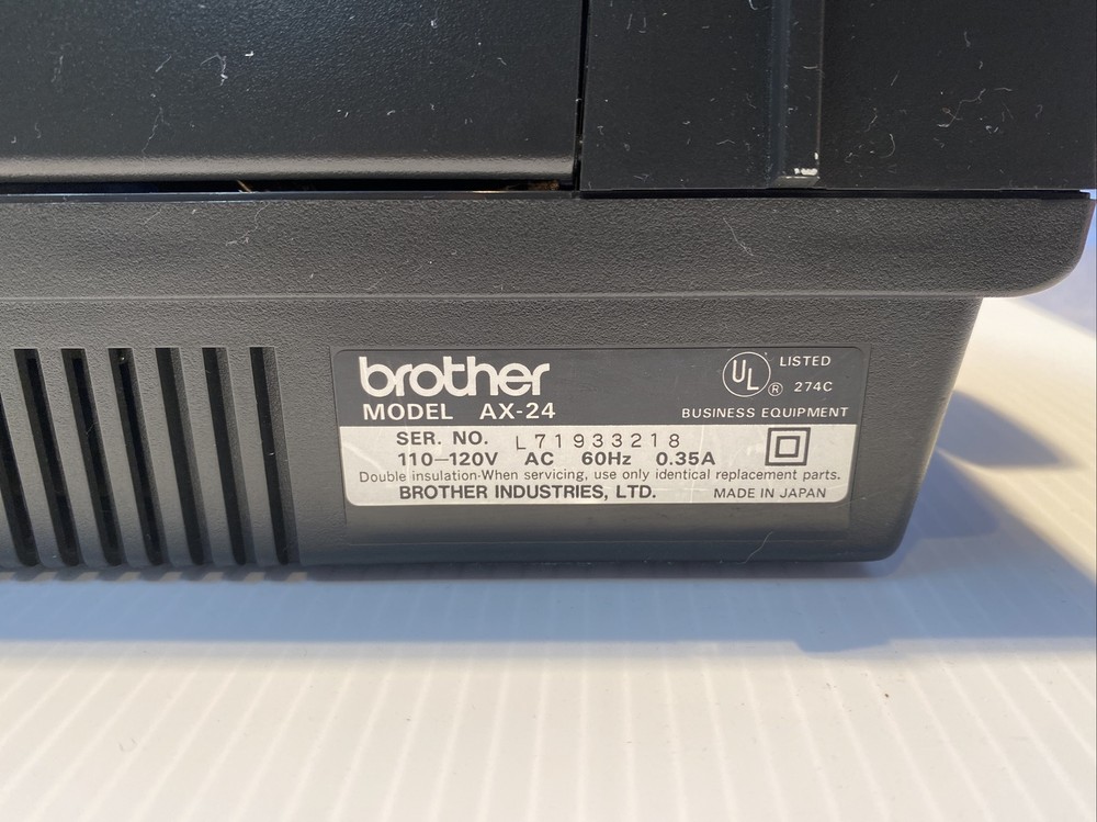 Brother AX-24 Correcting Portable Electronic Typewriter Machine - Tested ~